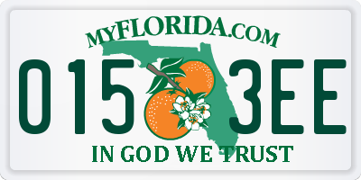 FL license plate 0153EE