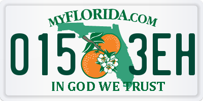 FL license plate 0153EH