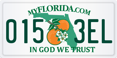 FL license plate 0153EL