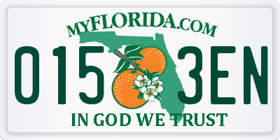 FL license plate 0153EN