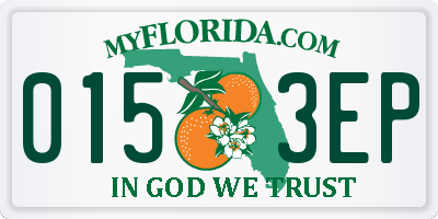 FL license plate 0153EP