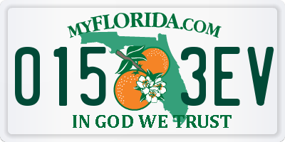 FL license plate 0153EV