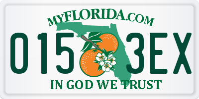 FL license plate 0153EX