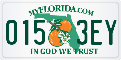 FL license plate 0153EY