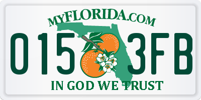 FL license plate 0153FB