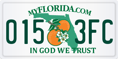 FL license plate 0153FC