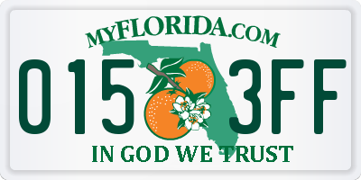 FL license plate 0153FF
