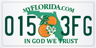 FL license plate 0153FG