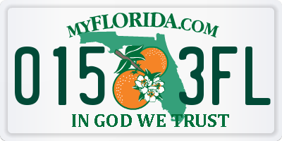 FL license plate 0153FL