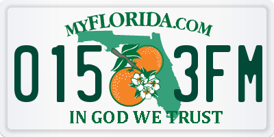 FL license plate 0153FM