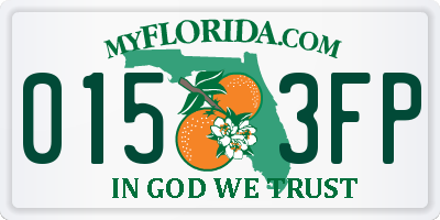 FL license plate 0153FP