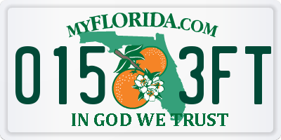 FL license plate 0153FT