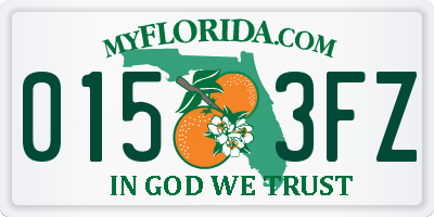 FL license plate 0153FZ