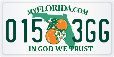 FL license plate 0153GG