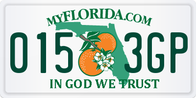 FL license plate 0153GP