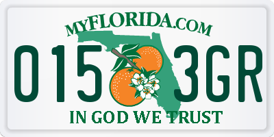FL license plate 0153GR