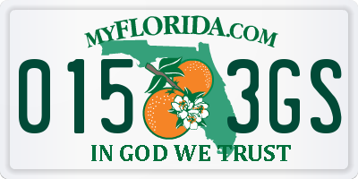 FL license plate 0153GS