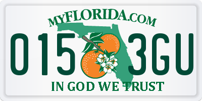 FL license plate 0153GU