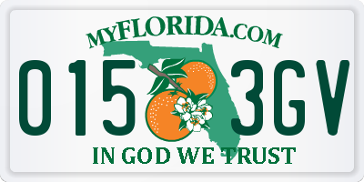FL license plate 0153GV