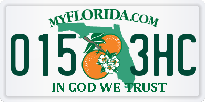 FL license plate 0153HC