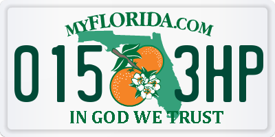 FL license plate 0153HP