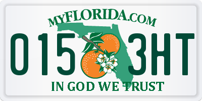 FL license plate 0153HT