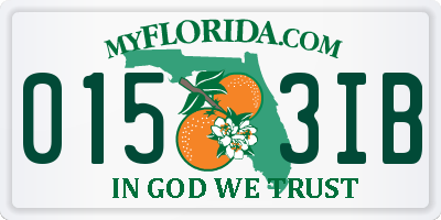 FL license plate 0153IB