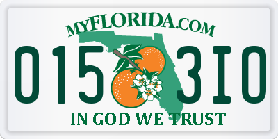 FL license plate 0153IO