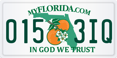 FL license plate 0153IQ