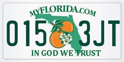 FL license plate 0153JT