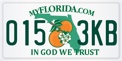 FL license plate 0153KB