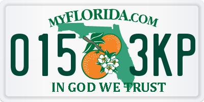 FL license plate 0153KP