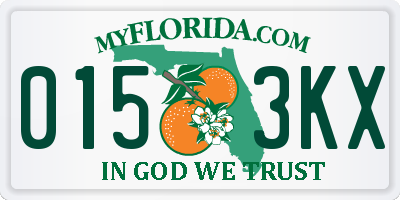FL license plate 0153KX