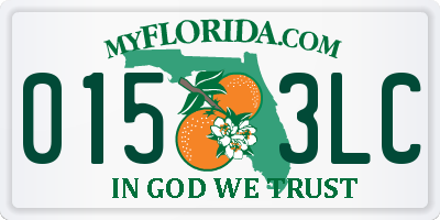 FL license plate 0153LC