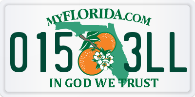 FL license plate 0153LL
