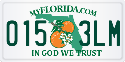 FL license plate 0153LM