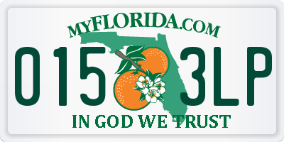 FL license plate 0153LP