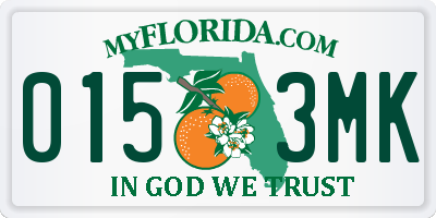 FL license plate 0153MK