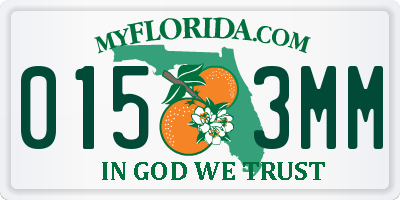 FL license plate 0153MM