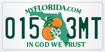FL license plate 0153MT