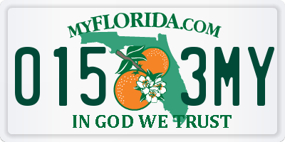 FL license plate 0153MY