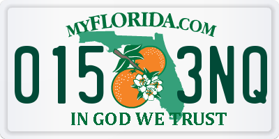 FL license plate 0153NQ