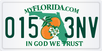 FL license plate 0153NV