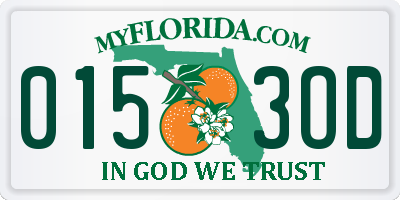 FL license plate 0153OD
