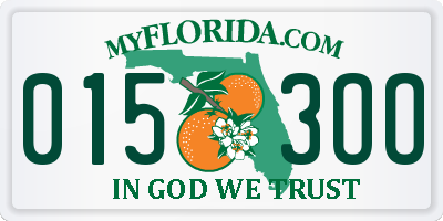 FL license plate 0153OO