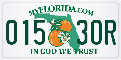 FL license plate 0153OR