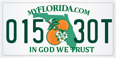 FL license plate 0153OT