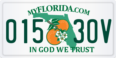 FL license plate 0153OV