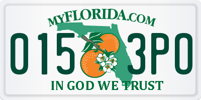 FL license plate 0153PO