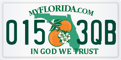 FL license plate 0153QB